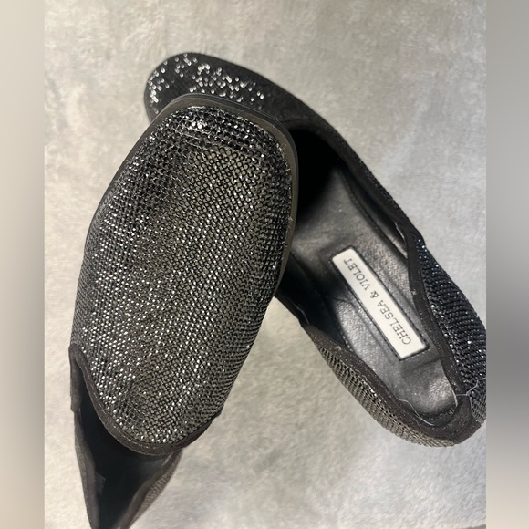 Chelsea & Violet Black Rhinestone Loafers (Size 7.5) – Excellent Condition 🖤🤍 - Picture 5 of 7